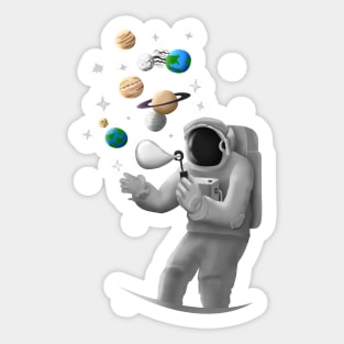 Astronaut on the moon - the space Sticker